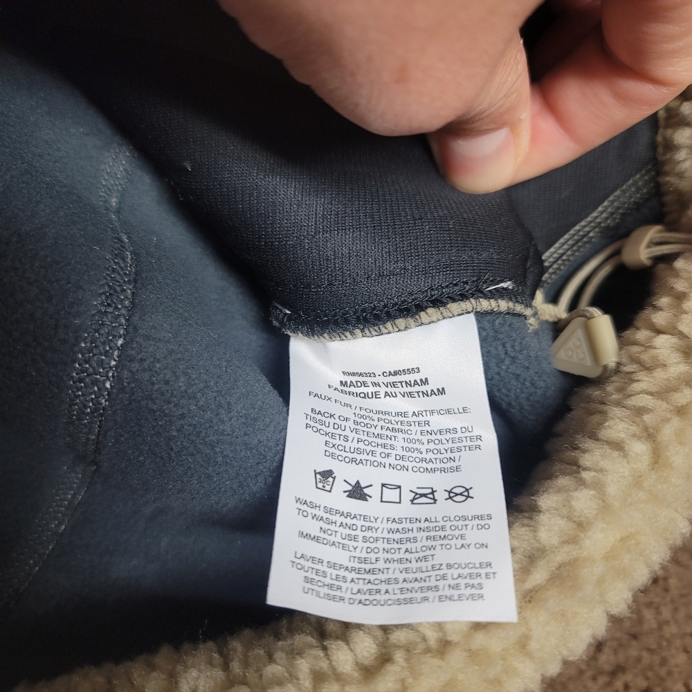 Nike ACG Canwell Glacier Therma-FIT ADV Sherpa Jacket Beige Mens XL FV8653-247 - Picture 6 of 12